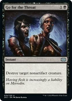 2022 Magic The Gathering Double Masters #76 Go for the Throat Front