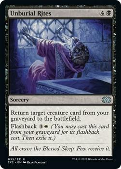 2022 Magic The Gathering Double Masters #95 Unburial Rites Front