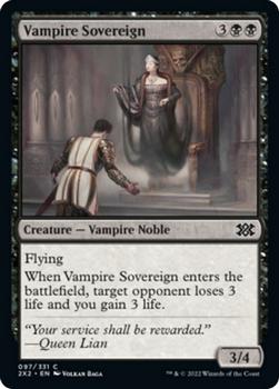 2022 Magic The Gathering Double Masters #97 Vampire Sovereign Front