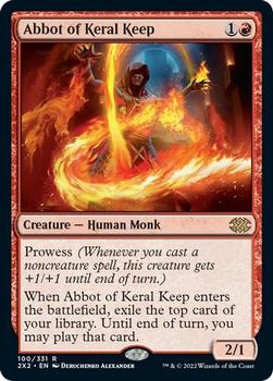 2022 Magic The Gathering Double Masters #100 Abbot of Keral Keep Front