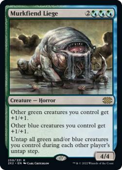 2022 Magic The Gathering Double Masters #259 Murkfiend Liege Front