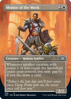 2022 Magic The Gathering Double Masters #340 Mentor of the Meek Front