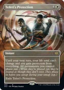 2022 Magic The Gathering Double Masters #343 Teferi's Protection Front