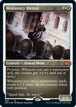 2022 Magic The Gathering Double Masters #420 Monastery Mentor Front