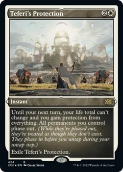 2022 Magic The Gathering Double Masters #424 Teferi's Protection Front