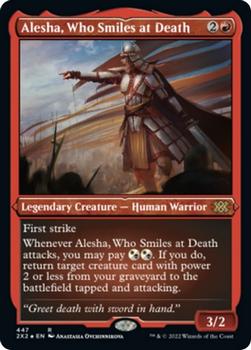 2022 Magic The Gathering Double Masters #447 Alesha, Who Smiles at Death Front
