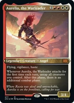 2022 Magic The Gathering Double Masters #477 Aurelia, the Warleader Front