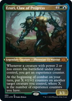 2022 Magic The Gathering Double Masters #494 Ezuri, Claw of Progress Front