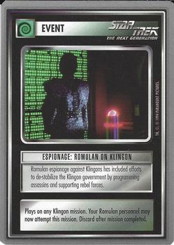 1994 Decipher Star Trek Premiere Edition Tin Set #NNO Espionage: Romulan on Klingon Front