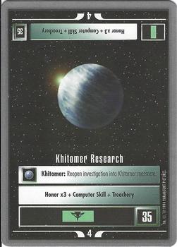 1994 Decipher Star Trek Premiere Edition Tin Set #NNO Khitomer Research Front