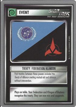 1994 Decipher Star Trek Premiere Edition Tin Set #NNO Treaty: Federation/Klingon Front