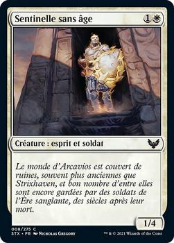 2021 Magic The Gathering Strixhaven: School of Mages (French) #8 Sentinelle sans âge Front