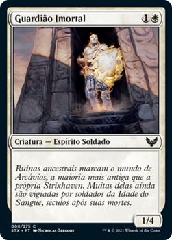 2021 Magic The Gathering Strixhaven: School of Mages (Portuguese) #8 Guardião Imortal Front