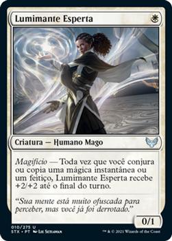 2021 Magic The Gathering Strixhaven: School of Mages (Portuguese) #10 Lumimante Esperta Front