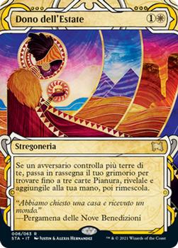 2021 Magic The Gathering Strixhaven Mystical Archive (Italian) #6 Dono dell'Estate Front
