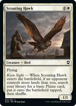 2022 Magic The Gathering Commander Legends: Battle for Baldur's Gate #41 Scouting Hawk Front