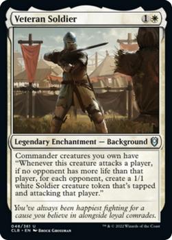 2022 Magic The Gathering Commander Legends: Battle for Baldur's Gate #48 Veteran Soldier Front