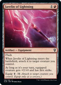 2022 Magic The Gathering Commander Legends: Battle for Baldur's Gate #185 Javelin of Lightning Front