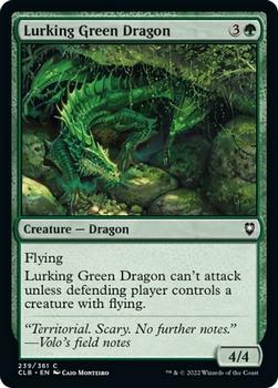 2022 Magic The Gathering Commander Legends: Battle for Baldur's Gate #239 Lurking Green Dragon Front