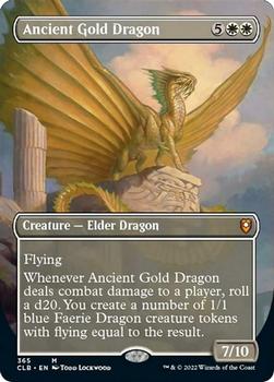 2022 Magic The Gathering Commander Legends: Battle for Baldur's Gate #365 Ancient Gold Dragon Front