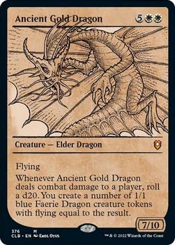 2022 Magic The Gathering Commander Legends: Battle for Baldur's Gate #376 Ancient Gold Dragon Front