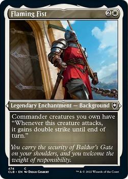 2022 Magic The Gathering Commander Legends: Battle for Baldur's Gate #474 Flaming Fist Front