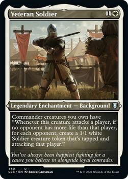 2022 Magic The Gathering Commander Legends: Battle for Baldur's Gate #480 Veteran Soldier Front