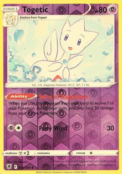 2022 Pokemon Sword & Shield Astral Radiance - Reverse Holo #056/189 Togetic Front