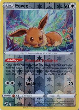 2022 Pokemon Sword & Shield Astral Radiance - Reverse Holo #119/189 Eevee Front