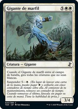2021 Magic The Gathering Time Spiral Remastered (Spanish) #20 Gigante de marfil Front