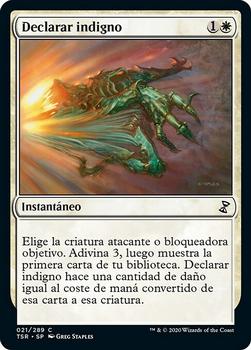 2021 Magic The Gathering Time Spiral Remastered (Spanish) #21 Declarar indigno Front