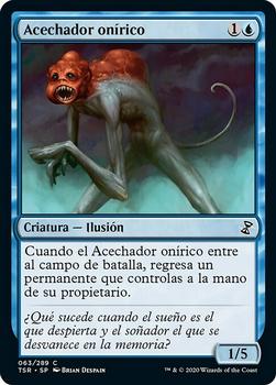 2021 Magic The Gathering Time Spiral Remastered (Spanish) #63 Acechador onírico Front