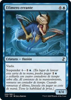 2021 Magic The Gathering Time Spiral Remastered (Spanish) #66 Efímero errante Front