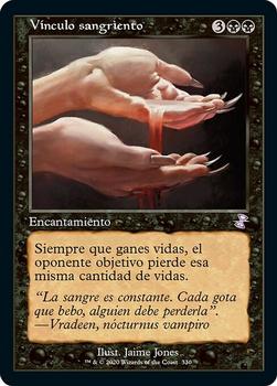 2021 Magic The Gathering Time Spiral Remastered (Spanish) #330 Vínculo sangriento Front