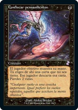 2021 Magic The Gathering Time Spiral Remastered (Spanish) #334 Confiscar pensamientos Front