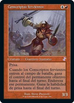 2021 Magic The Gathering Time Spiral Remastered (Spanish) #354 Conscriptos fervientes Front