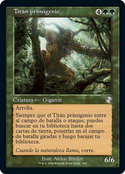 2021 Magic The Gathering Time Spiral Remastered (Spanish) #365 Titán primigenio Front