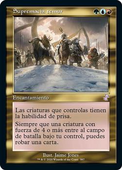 2021 Magic The Gathering Time Spiral Remastered (Spanish) #387 Supremacía temur Front