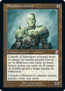2021 Magic The Gathering Time Spiral Remastered (Spanish) #400 Simulacro solemne Front