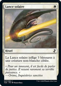 2021 Magic The Gathering Time Spiral Remastered (French) #47 Lance solaire Front