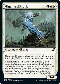 2021 Magic The Gathering Time Spiral Remastered (Italian) #20 Gigante d'Avorio Front