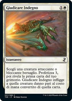 2021 Magic The Gathering Time Spiral Remastered (Italian) #21 Giudicare Indegno Front