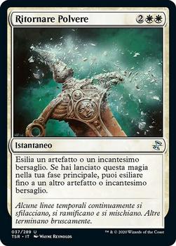 2021 Magic The Gathering Time Spiral Remastered (Italian) #37 Ritornare Polvere Front