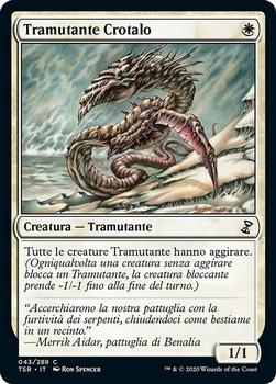 2021 Magic The Gathering Time Spiral Remastered (Italian) #43 Tramutante Crotalo Front