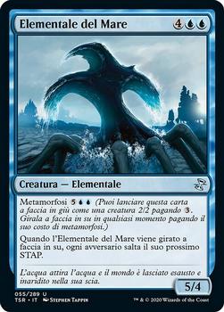 2021 Magic The Gathering Time Spiral Remastered (Italian) #55 Elementale del Mare Front