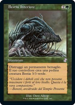 2021 Magic The Gathering Time Spiral Remastered (Italian) #357 Bestia Interiore Front