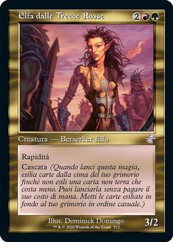 2021 Magic The Gathering Time Spiral Remastered (Italian) #372 Elfa dalle Trecce Rosse Front