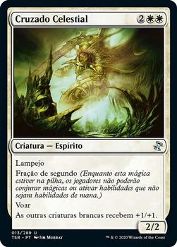 2021 Magic The Gathering Time Spiral Remastered (Portuguese) #13 Cruzado Celestial Front