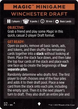 2021 Magic The Gathering Strixhaven: School of Mages - Magic Minigame #4/5 Winchester Draft // Winchester Draft (cont'd) Front