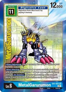 2021 Digimon Classic Collection #EX1-021 MetalGarurumon Front